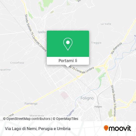 Mappa Via Lago di Nemi