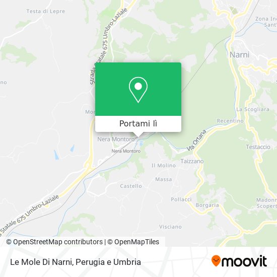 Mappa Le Mole Di Narni