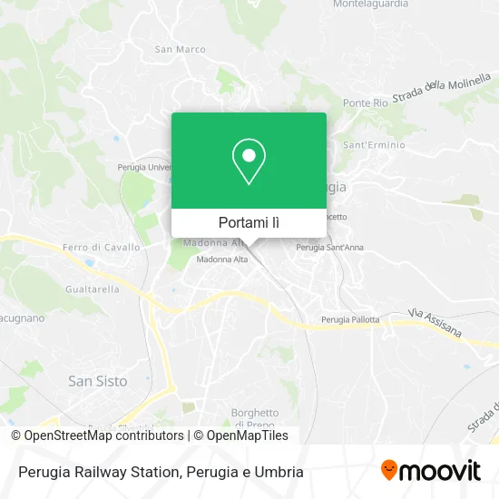 Mappa Perugia Railway Station