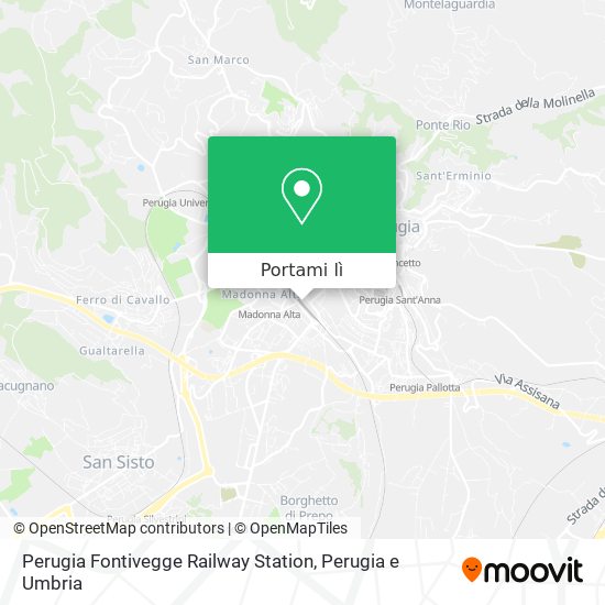 Mappa Perugia Fontivegge Railway Station