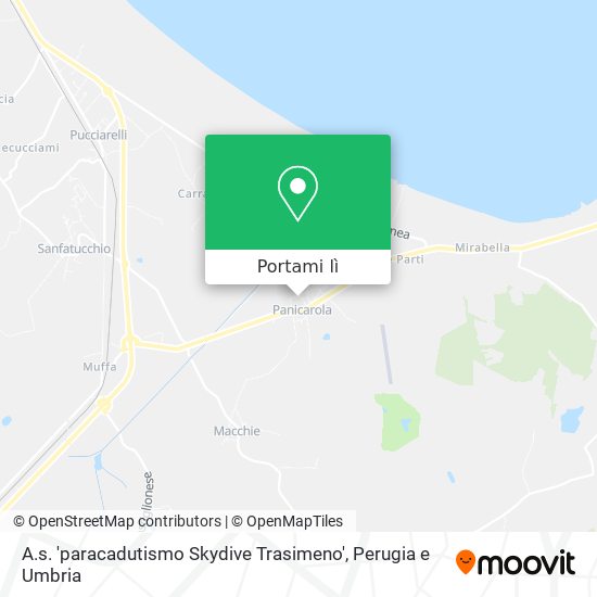 Mappa A.s. 'paracadutismo Skydive Trasimeno'