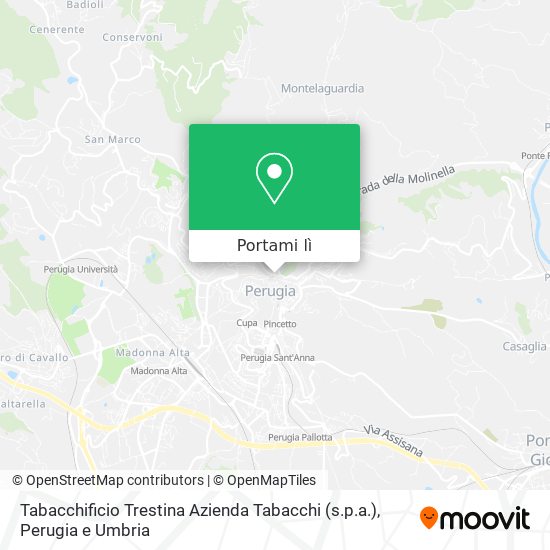 Mappa Tabacchificio Trestina Azienda Tabacchi (s.p.a.)