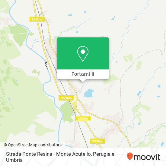 Mappa Strada Ponte Resina - Monte Acutello