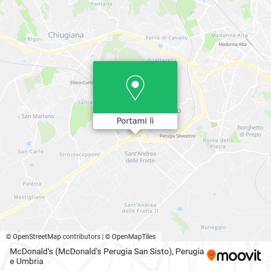 Mappa McDonald's (McDonald's Perugia San Sisto)