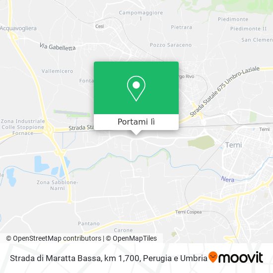 Mappa Strada di Maratta Bassa, km 1,700