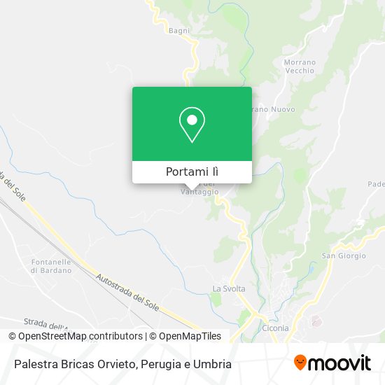 Mappa Palestra Bricas Orvieto