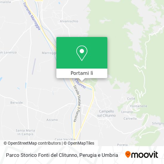Mappa Parco Storico Fonti del Clitunno