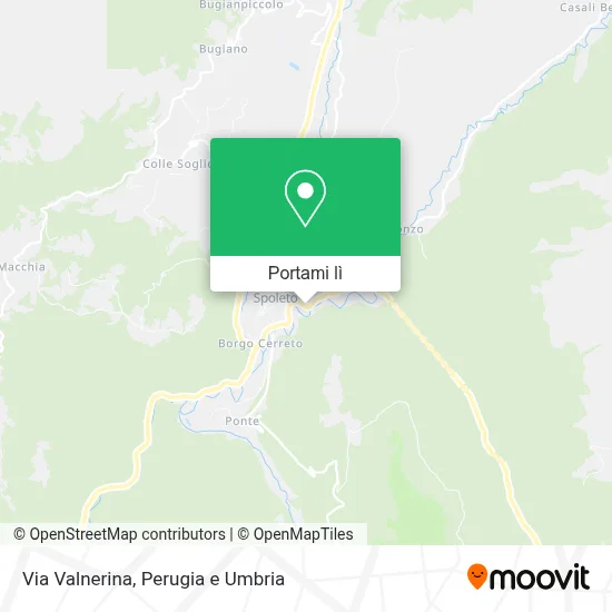 Mappa Via Valnerina