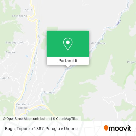 Mappa Bagni Triponzo 1887