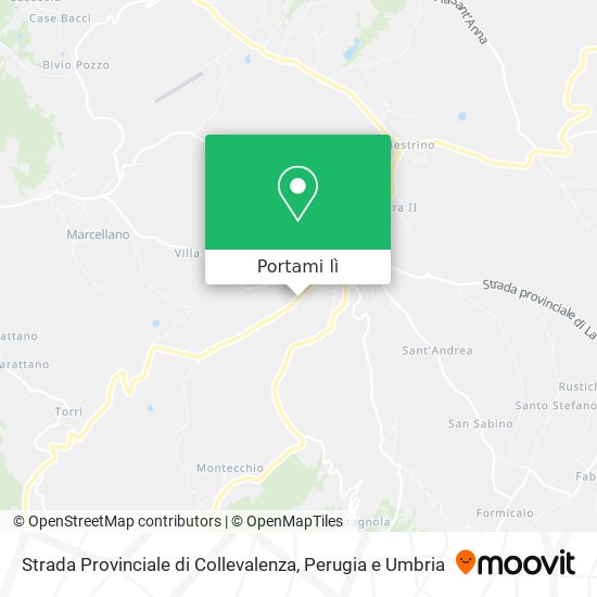 Mappa Strada Provinciale di Collevalenza