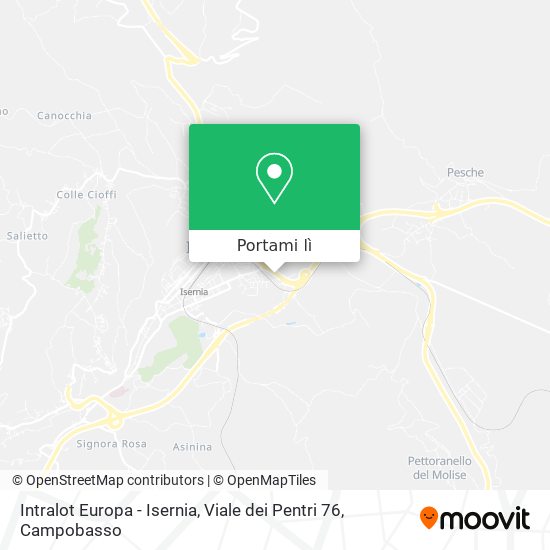 Mappa Intralot Europa - Isernia, Viale dei Pentri 76