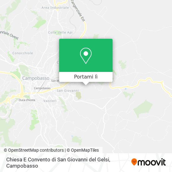 Mappa Chiesa E Convento di San Giovanni del Gelsi