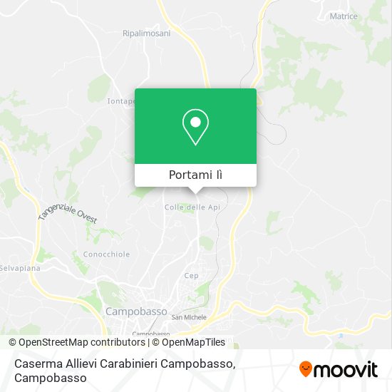 Mappa Caserma Allievi Carabinieri Campobasso