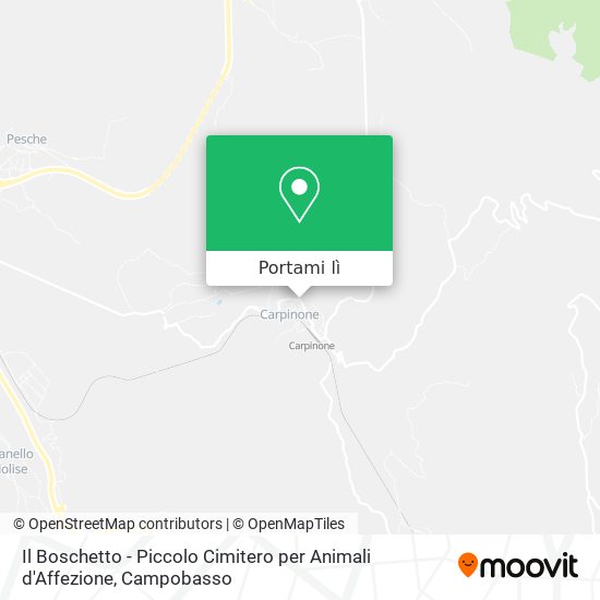 Mappa Il Boschetto - Piccolo Cimitero per Animali d'Affezione