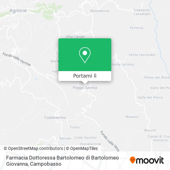 Mappa Farmacia Dottoressa Bartolomeo di Bartolomeo Giovanna