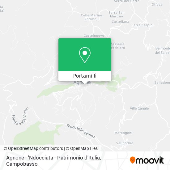 Mappa Agnone - 'Ndocciata - Patrimonio d'Italia