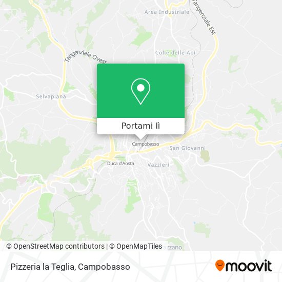 Mappa Pizzeria la Teglia