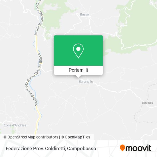 Mappa Federazione Prov. Coldiretti