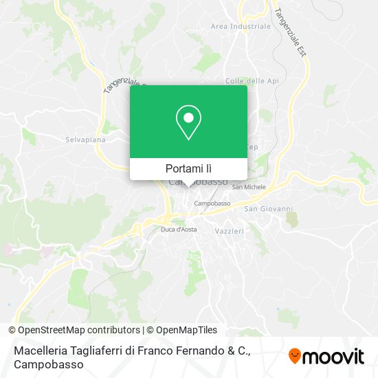 Mappa Macelleria Tagliaferri di Franco Fernando & C.