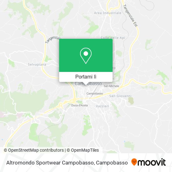 Mappa Altromondo Sportwear Campobasso