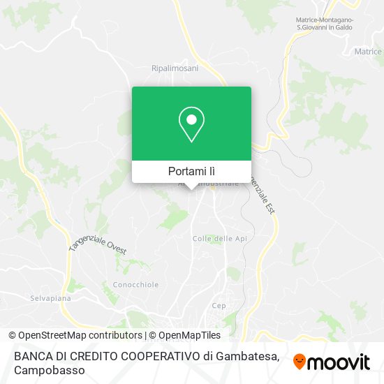 Mappa BANCA DI CREDITO COOPERATIVO di Gambatesa