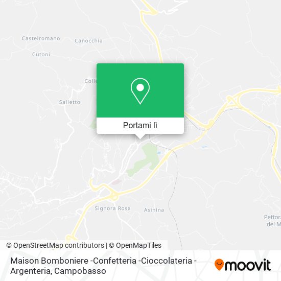 Mappa Maison Bomboniere -Confetteria -Cioccolateria -Argenteria