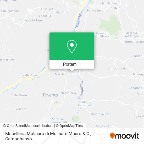 Mappa Macelleria Molinaro di Molinaro Mauro & C.