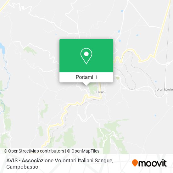 Mappa AVIS - Associazione Volontari Italiani Sangue