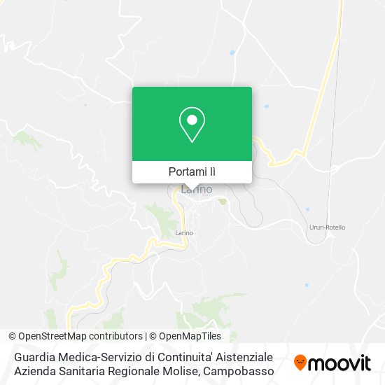 Mappa Guardia Medica-Servizio di Continuita' Aistenziale Azienda Sanitaria Regionale Molise