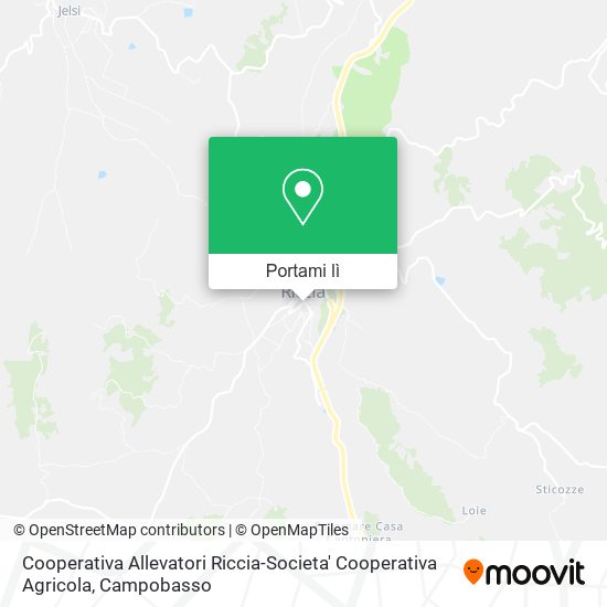 Mappa Cooperativa Allevatori Riccia-Societa' Cooperativa Agricola