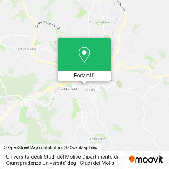 Mappa Universita' degli Studi del Molise-Dipartimento di Giurisprudenza Universita' degli Studi del Molis