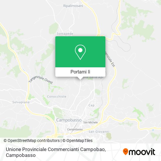 Mappa Unione Provinciale Commercianti Campobao