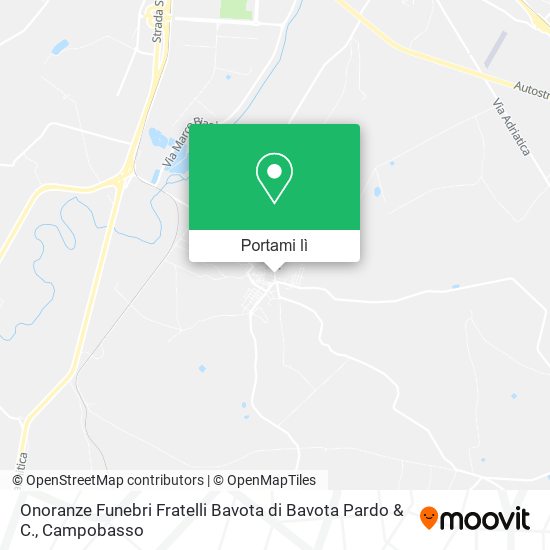 Mappa Onoranze Funebri Fratelli Bavota di Bavota Pardo & C.