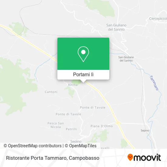 Mappa Ristorante Porta Tammaro