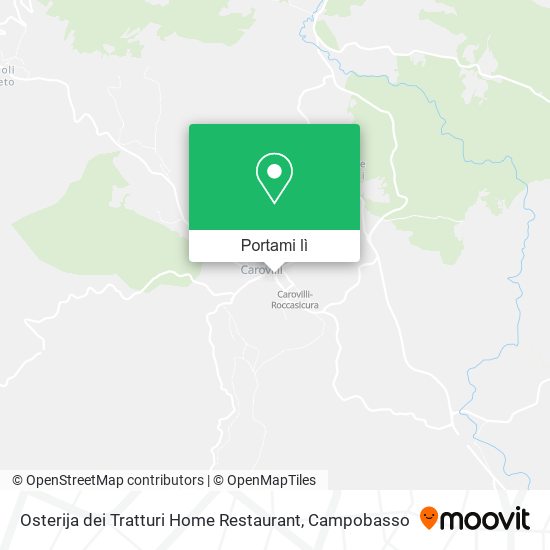 Mappa Osterija dei Tratturi Home Restaurant