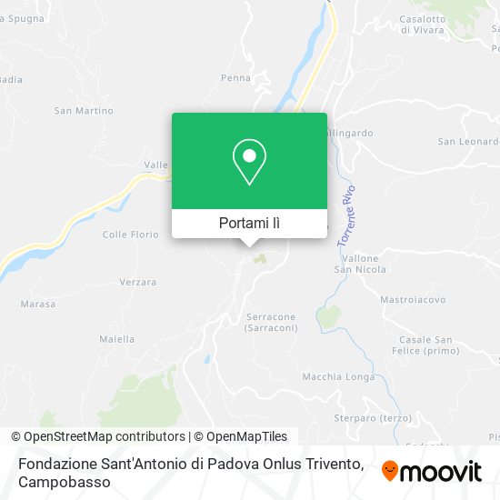 Mappa Fondazione Sant'Antonio di Padova Onlus Trivento