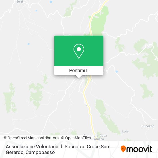 Mappa Associazione Volontaria di Soccorso Croce San Gerardo