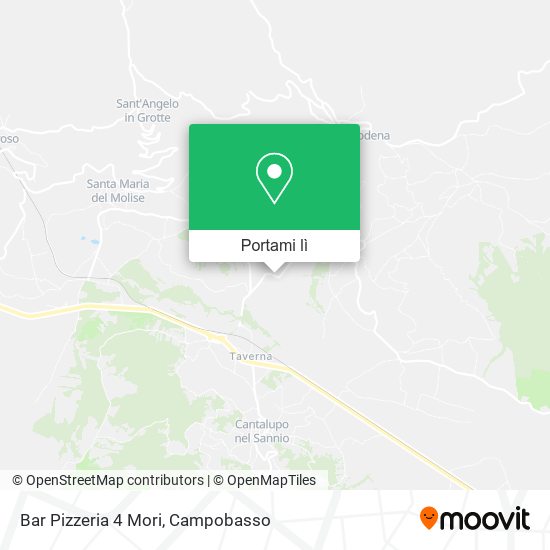 Mappa Bar Pizzeria 4 Mori