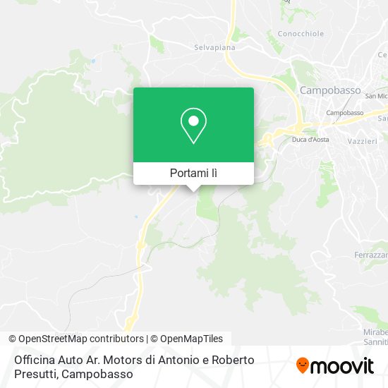 Mappa Officina Auto Ar. Motors di Antonio e Roberto Presutti