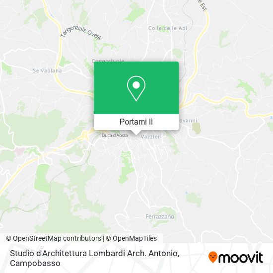 Mappa Studio d'Architettura Lombardi Arch. Antonio