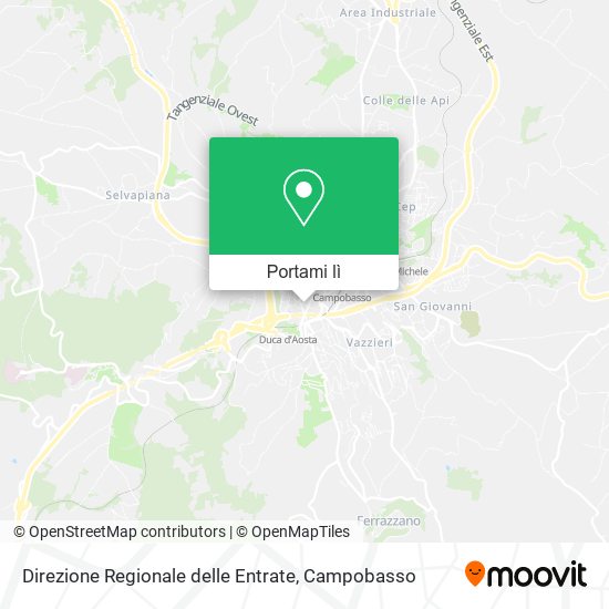 Mappa Direzione Regionale delle Entrate