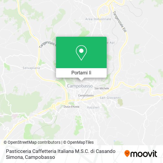 Mappa Pasticceria Caffetteria Italiana M.S.C. di Casando Simona