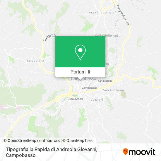 Mappa Tipografia la Rapida di Andreola Giovanni