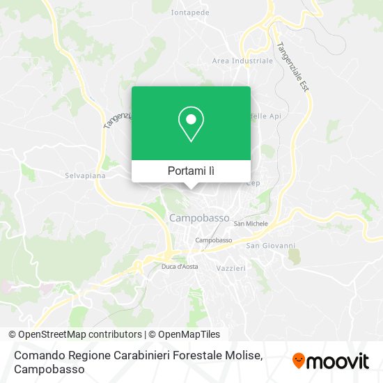 Mappa Comando Regione Carabinieri Forestale Molise