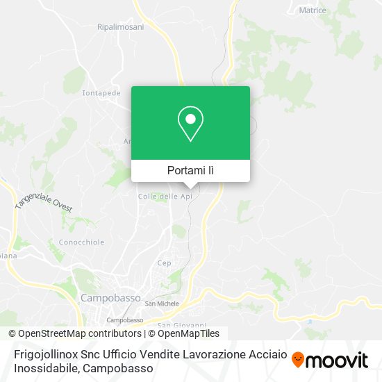 Mappa Frigojollinox Snc Ufficio Vendite Lavorazione Acciaio Inossidabile