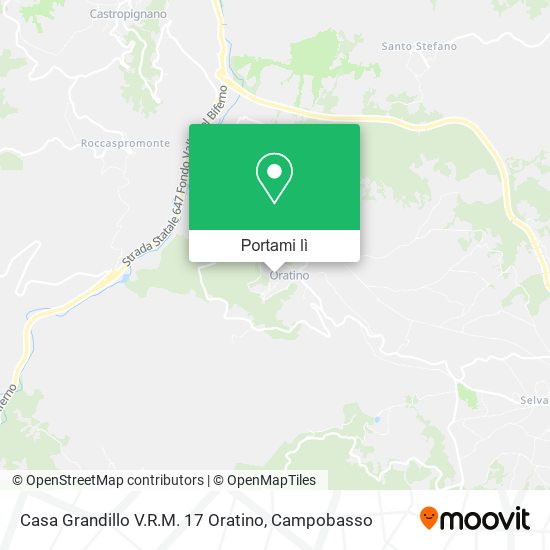 Mappa Casa Grandillo V.R.M. 17 Oratino