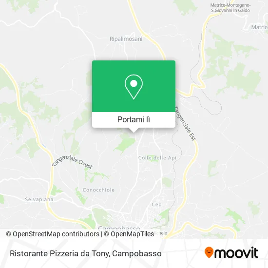 Mappa Ristorante Pizzeria da Tony