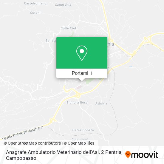 Mappa Anagrafe Ambulatorio Veterinario dell'Asl. 2 Pentria