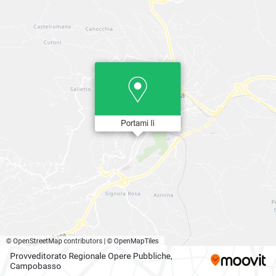 Mappa Provveditorato Regionale Opere Pubbliche
