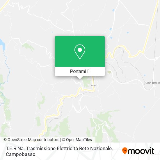 Mappa T.E.R.Na. Trasmissione Elettricità Rete Nazionale